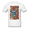 T-shirt tete de mort fleur