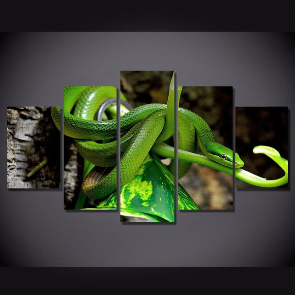 Tableau Serpent Vert